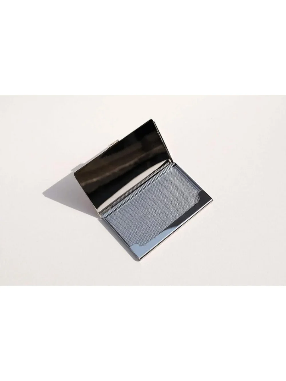 Elegant Mother of Pearl Business Card Case & ID Holder - Slim Metal Travel